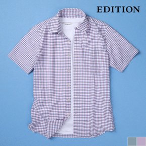 체크 반팔 카라 셔츠 (NEB2WC1954)
