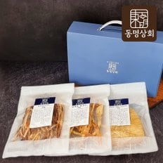 인생 오징어 3종 선물세트 (부드러운 맥반석오징어 130g, 바베큐 왕진미 120g, 두번 구운 오징어 120g)