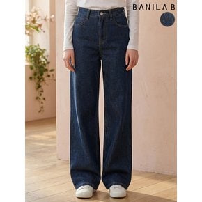 [S-M] 여성 기모 와이드 데님 팬츠