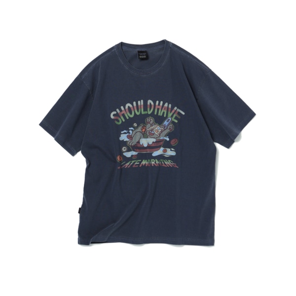 Cereal Teddy 피그먼트 반팔티 다크블루