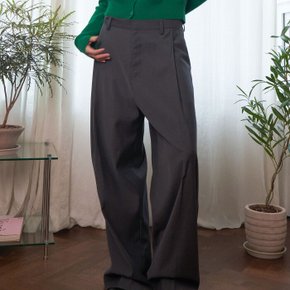 CMNMSTUDIO / Unisex begie wide slacks (2 Color)