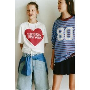 ZARA 자라 키즈 하트 프린트 티셔츠 화이트 6264703250 6264703 1318442