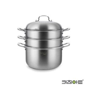 올가 3단찜솥 32cm 냄비 키친아트 스텐 인덕션 (WE75576)