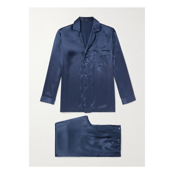 루비나찌 실크 새틴 파자마 세트 블루 46376663163002634