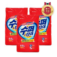 실내건조 수퍼타이 진드기 사체 제거 세탁세제 리필 6kg x 3개