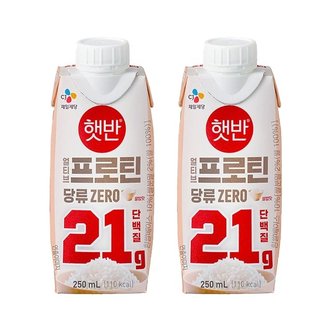 CJ제일제당 얼티브 프로틴 당류 ZERO 쌀밥맛 250ml x2개