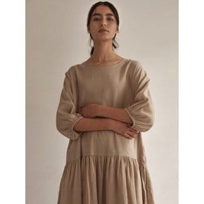 Tiered Puff Linen Dresses - 3color