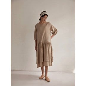 Tiered Puff Linen Dresses - 3color