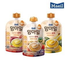 맘마밀 6개월 퓨레 3종 100g 혼합10팩(오트밀사과프룬 4팩+사과...