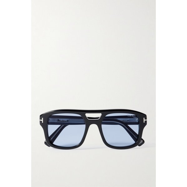 아이콘 에비에이터 스타일 아세테이트 선글라스 블랙 46376663163051472