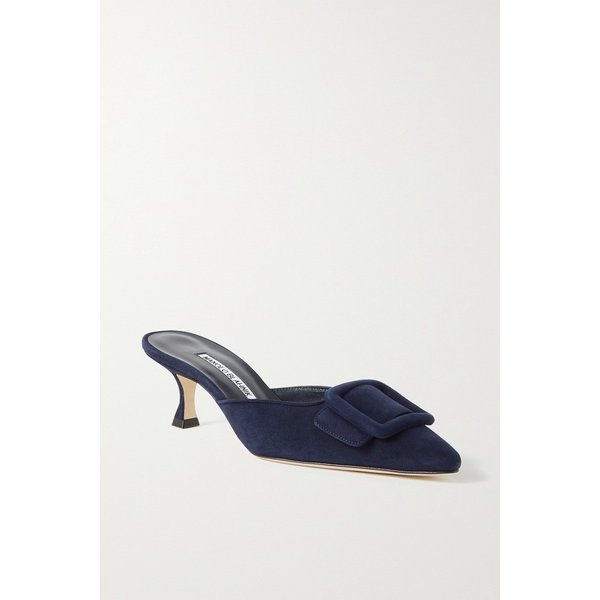 메이세일 버클 스웨이드 뮬 50mm 네이비 6630340696530173