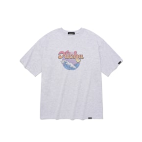 SP WAVE ALOHA T SHIRTS-ASH MEALNGE