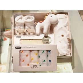 (말 출산선물-5종) 콜린배내저고리+양말+손수건2가지+유모차딸랑이/07T017001