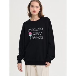 Flowers Must Boom Sweatshirt_Black