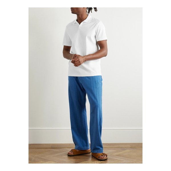 NN.07 폴 3525 오가닉 코튼 폴로 셔츠 화이트 1647597354884165