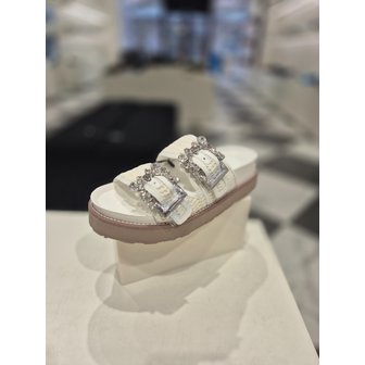 슈콤마보니 [여주점] Jewelry buckle slide(ivory)_DG2AM25018IVY
