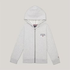 보이즈 Hilfiger 로고 집업후드 Grey Htr