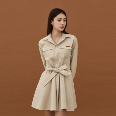 에이틴에이치 라인 셔츠 원피스