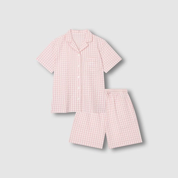 여 시어서커 5부 파자마 세트 J216201075065