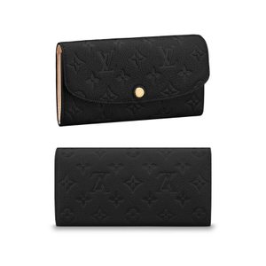 LOUIS VUITTON 에밀리 월릿 모노그램 앙프렝뜨 여성 장지갑 블랙 M62369 M62369