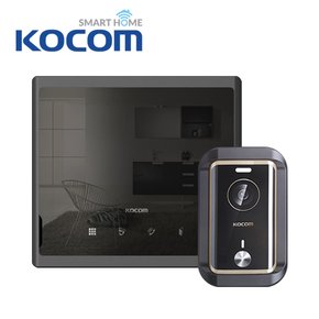 코콤 KCV-S701+KC-R80E(B) 패키지 블랙 4선식 아날로그 비디오폰 인터폰 셀프 설치 교체