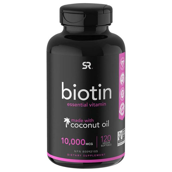 스포츠리서치 비오틴 Biotin 10000 120정 베지소프트젤 헤어스킨네일
