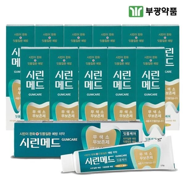 시린메드 검케어민트 치약 잇몸치약 시린이치약 125g 12개