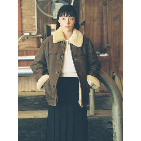 Reversible Shearling Jacket  Brown (TA4X11A09D)