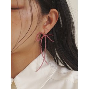 Deep Love Pink Ribbon Earrings