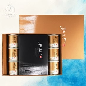 [바로배송][웰굿]프리미엄 명품 김 선물세트 1호(캔6,곱창김100매)