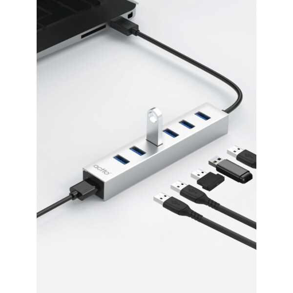 USB 3.2 알루미늄 무전원 7포트 멀티허브 HUB-55