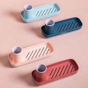 모던 욕실정리 파스텔톤 트레이 1개 색상랜덤