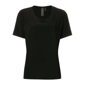 [해외배송] 노마카말리 블랙 스트레이트 헴 스쿱 넥 숏 슬리브 티셔츠 KK4266PL104 001
