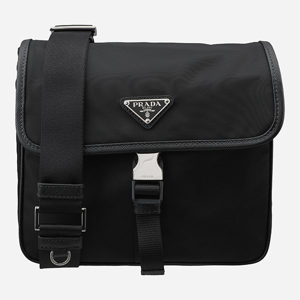 [시흥점] [프라다]5F 2VD077 2DMH F0002 리나일론 사피아노 가죽 숄더백 블랙