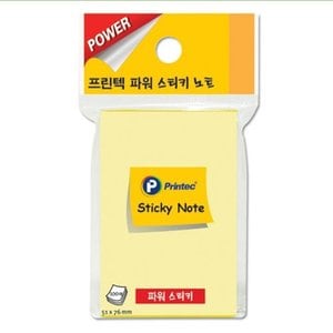  프린텍)파워 스티키노트(노랑 51x76mm SS5176Y 100매)-51x76mm노랑