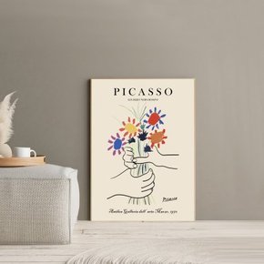 파블로 피카소 꽃 드로잉 명화 인테리어 액자 빈티지 아트포스터