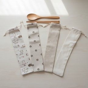 수저집 휴대용 수저통 수저 파우치 수저함 빨대 케이스 유치원 예쁜 어린이집 숟가락집 BB0383