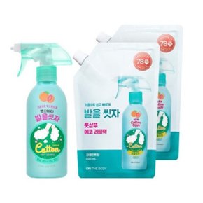 온더바디 코튼풋 발을씻자 풋샴푸 자몽 385ml 본품1 + 자몽 500ml 리필2