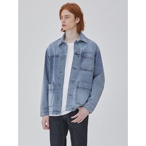 DENIM SQUARE WORK JACKET INDIGO