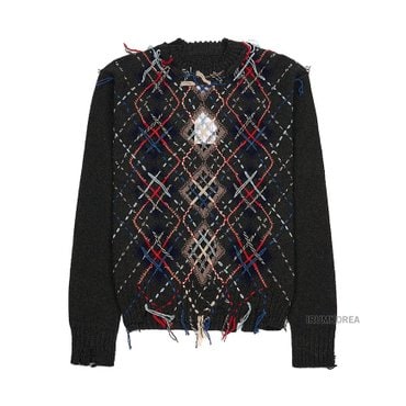메종마르지엘라 [메종 마르지엘라] 남성 아가일 컷아웃 니트 S67HL0001 S18327 002F