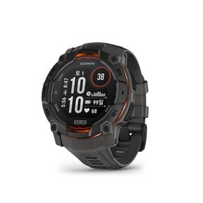인스팅트 3 솔라 50mm 블랙 차콜 밴드 멀티스포츠 GPS 스마트워치