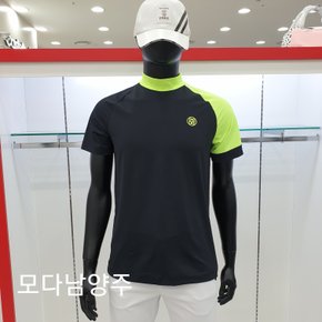 골프 남성 여름 소매 배색 반목 반팔 티셔츠 Q22MTP060M