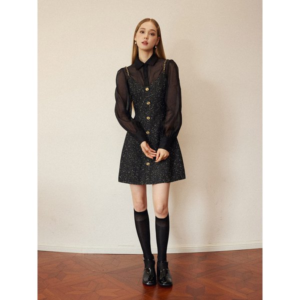 트윙클 누아르 미니원피스