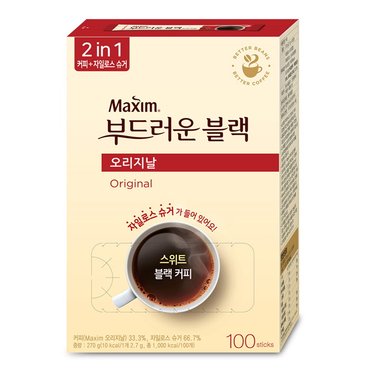  맥심 부드러운 블랙 오리지날 100T