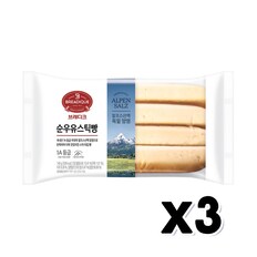 브레디크 순우유스틱빵 디저트베이커리 140g x 3개