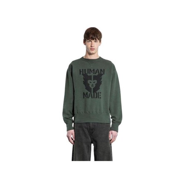 25SS 휴먼메이드 긴팔 티셔츠 HM29CS013GREEN DOM