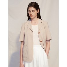 [Easy] Half-sleeve Belted Blazer_2color