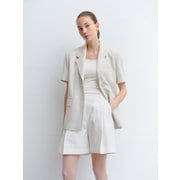 TVR TWEED HALF SLEEVE BLAZER_2COLORS