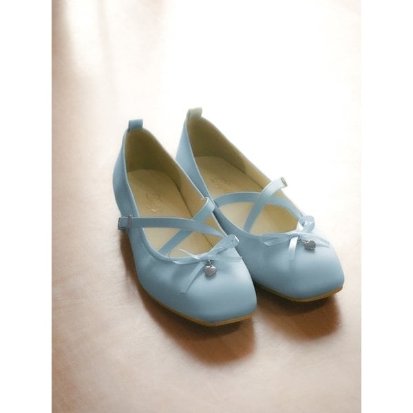 하나 스트랩 플랫 슈즈 (스카이 블루)