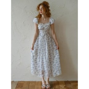 Cest_Floral lace slim waist dress